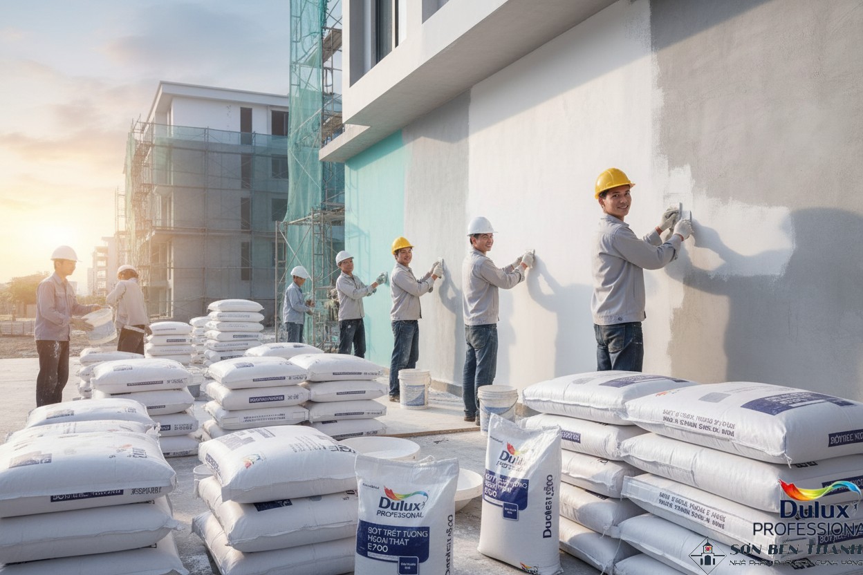 Bột trét Dulux E700 ngoại thất